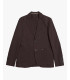 Single-breasted blazer in solid stretch fabric