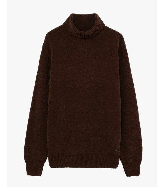 Chenille turtleneck sweater