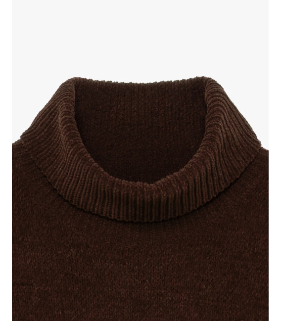 Chenille turtleneck sweater