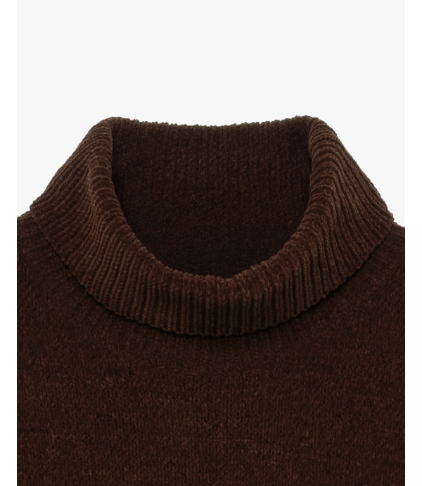 Chenille turtleneck sweater