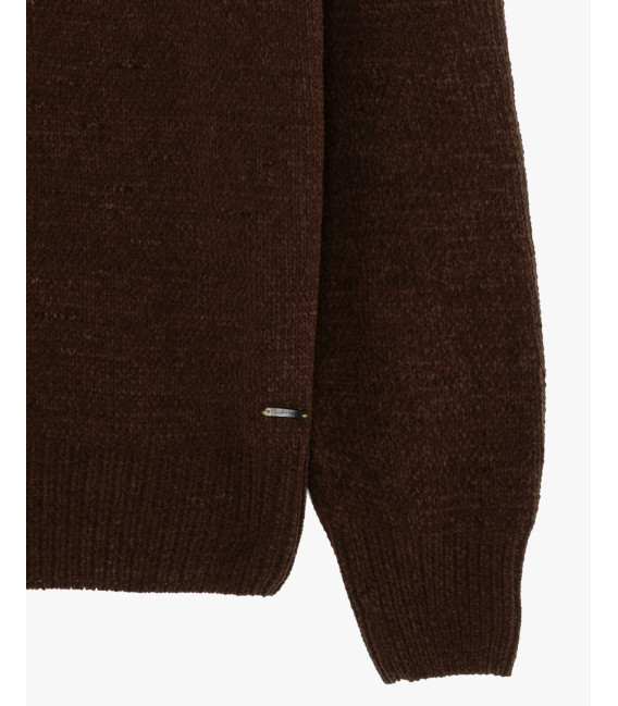 Chenille turtleneck sweater