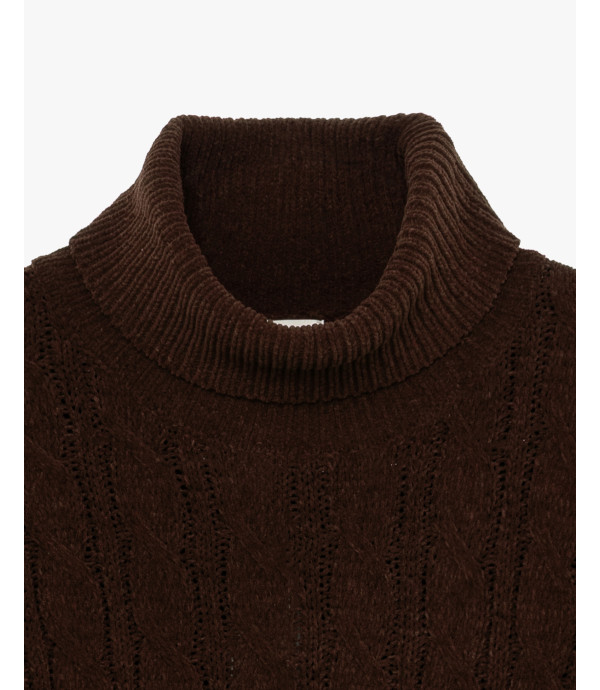 Chenille turtleneck sweater