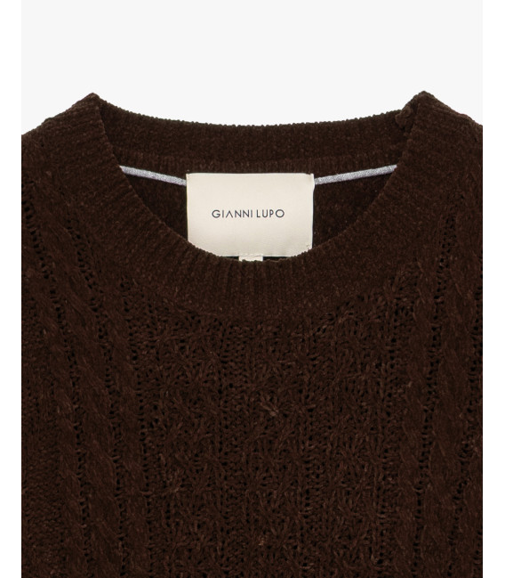 Maglione girocollo in ciniglia