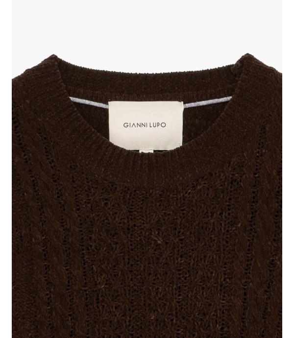 Maglione girocollo in ciniglia