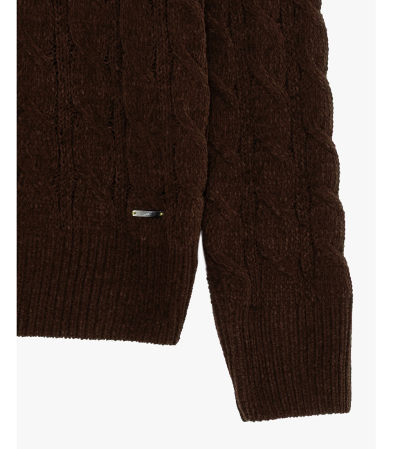 Chenille turtleneck sweater