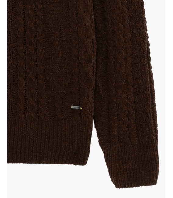 Maglione girocollo in ciniglia