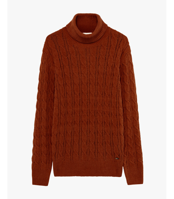Chenille turtleneck sweater