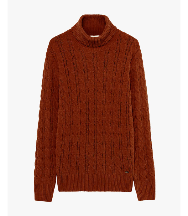 Chenille turtleneck sweater