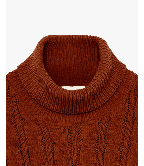 Chenille turtleneck sweater