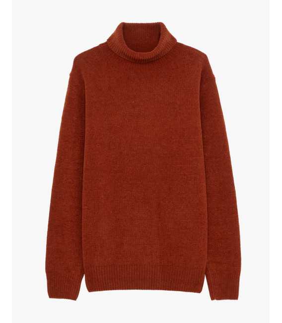 Chenille turtleneck sweater