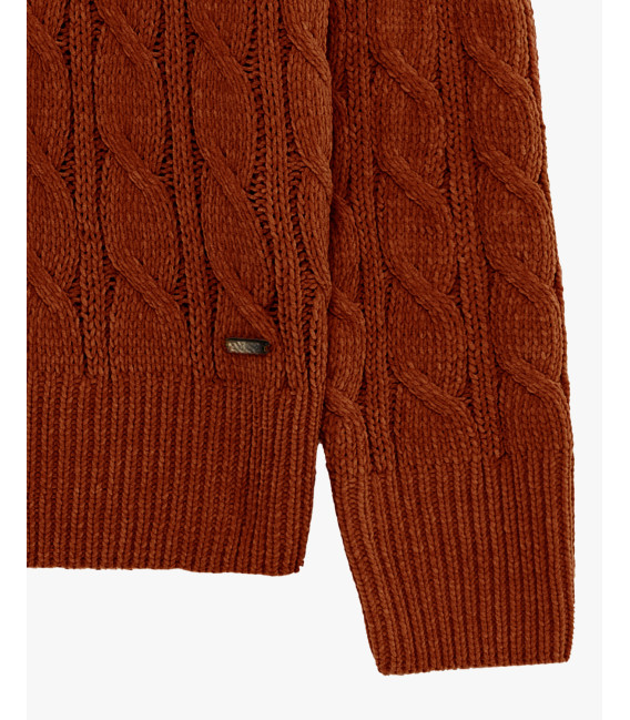 Chenille turtleneck sweater