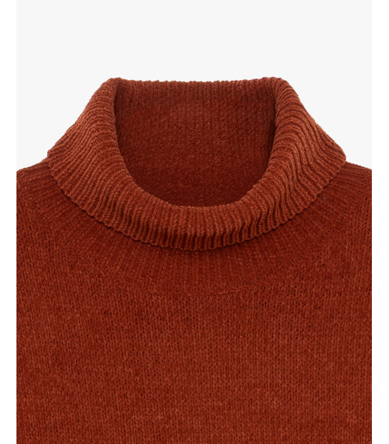 Chenille turtleneck sweater