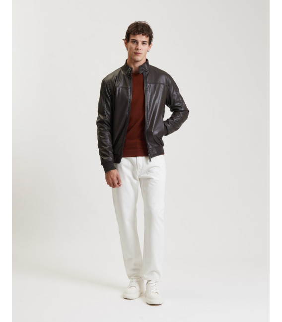 Maglione girocollo in misto lana