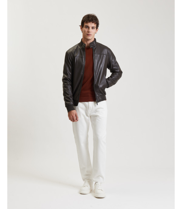 Maglione girocollo in misto lana