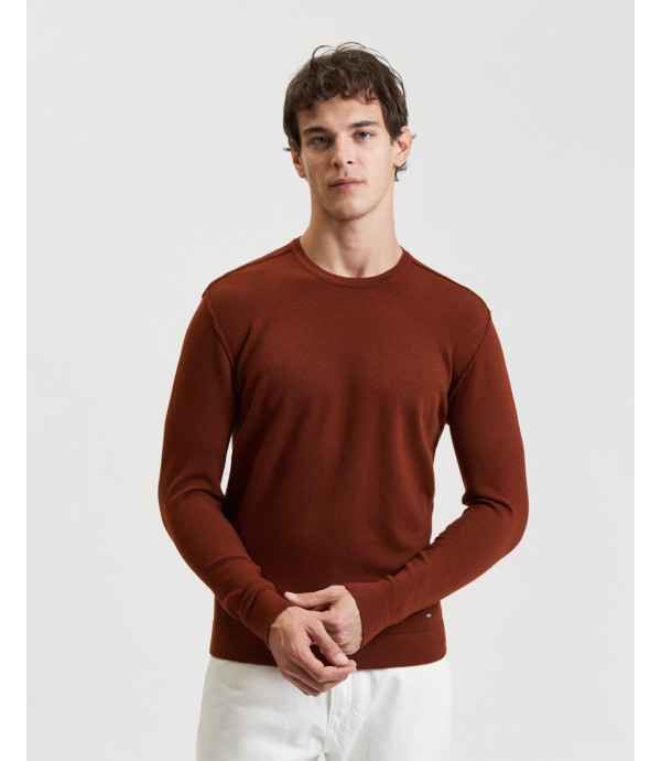 Maglione girocollo in misto lana