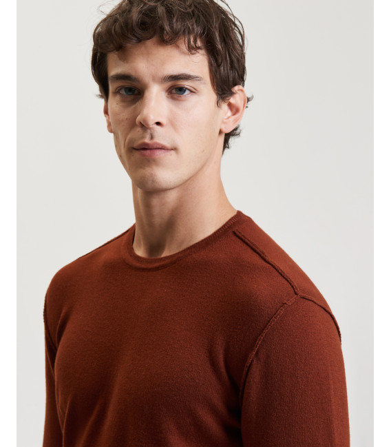 Maglione girocollo in misto lana