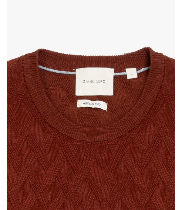 Maglione girocollo in misto lana