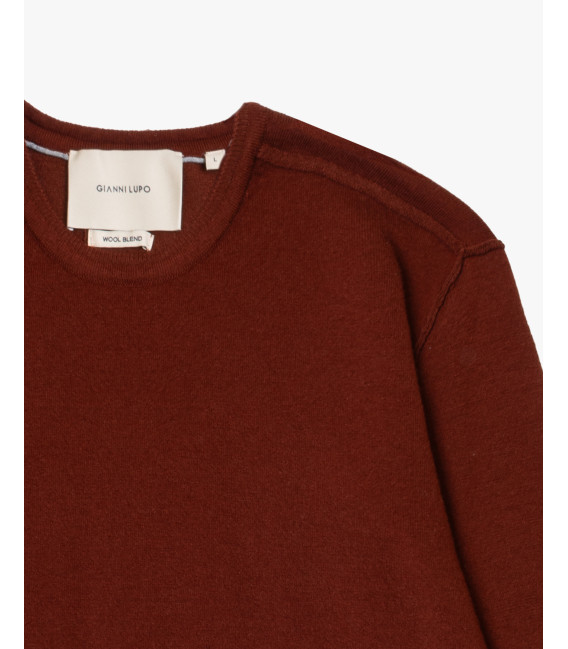 Maglione girocollo in misto lana