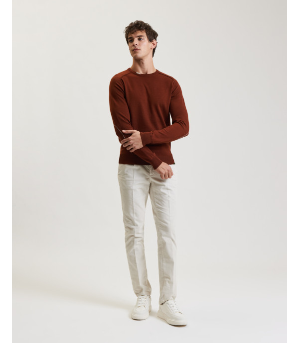 Maglione girocollo in misto lana