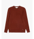 Maglia girocollo a trecce