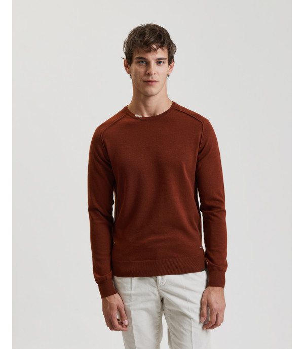 Maglione girocollo in misto lana