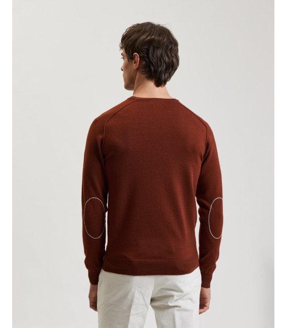 Maglione girocollo in misto lana