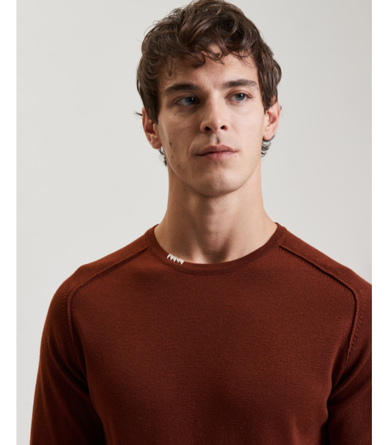 Maglione girocollo in misto lana