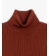 Cable-knit fine turtleneck sweater