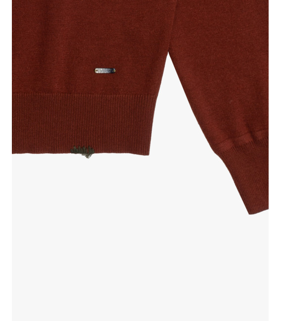 Maglione girocollo in misto lana