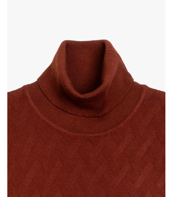 Turtleneck sweater with textured knit.