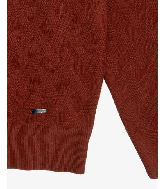 Turtleneck sweater with textured knit.