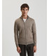 Fine-knit cardigan with high collar