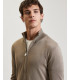 Fine-knit cardigan with high collar