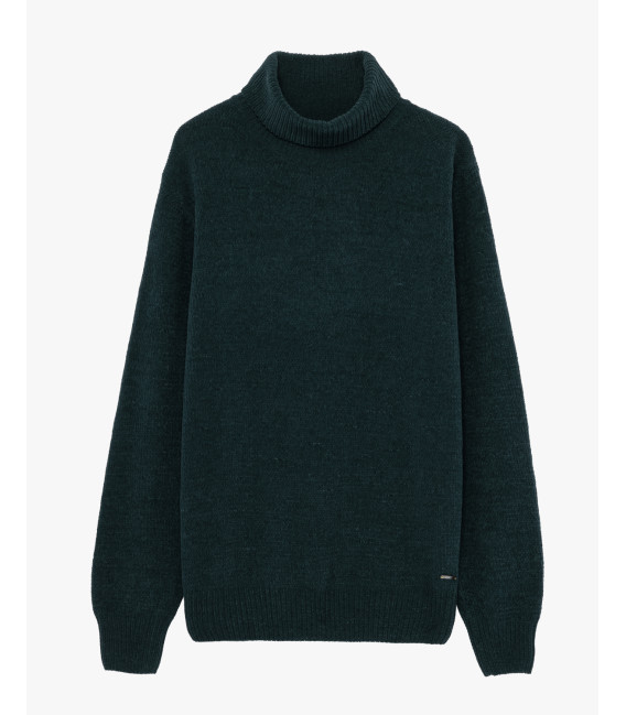 Chenille turtleneck sweater