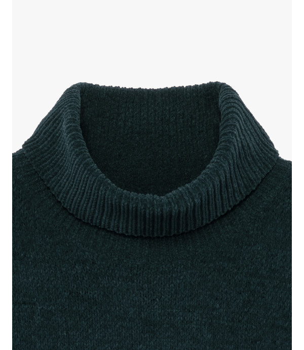 Chenille turtleneck sweater