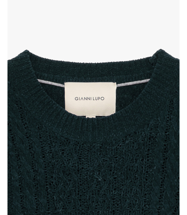 Maglione girocollo in ciniglia