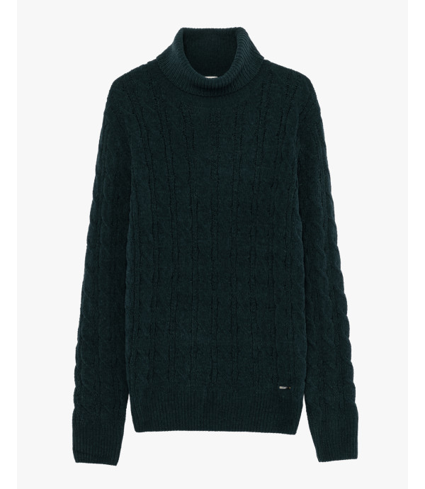 Chenille turtleneck sweater