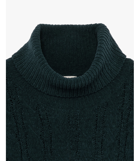 Chenille turtleneck sweater