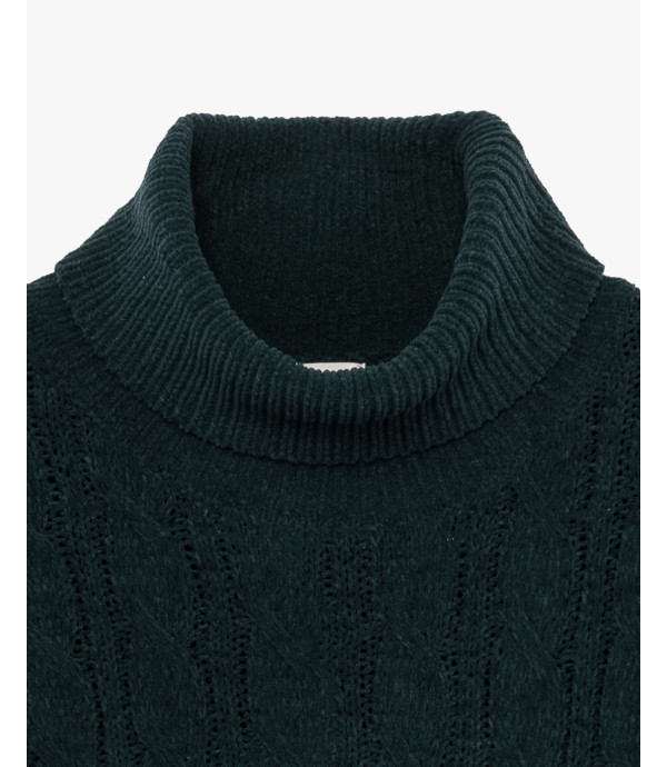 Chenille turtleneck sweater