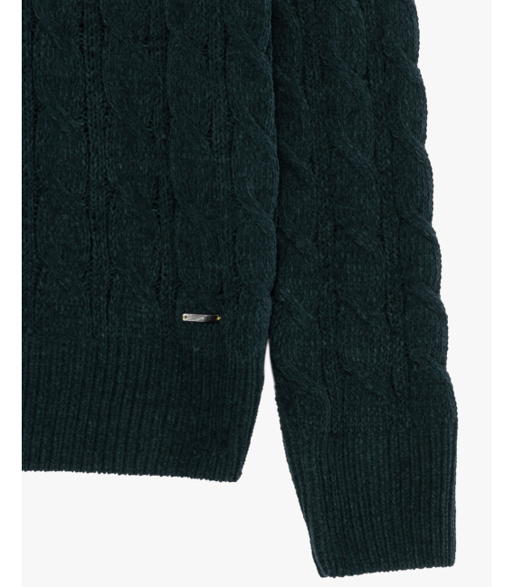 Chenille turtleneck sweater