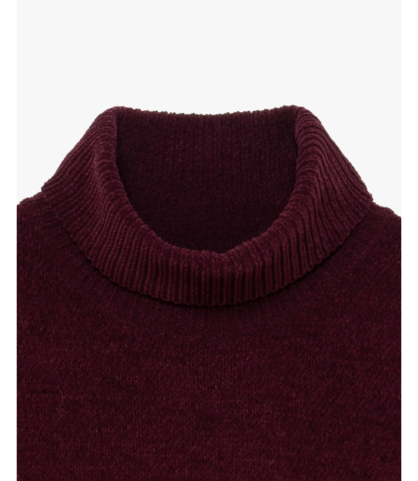 Chenille turtleneck sweater