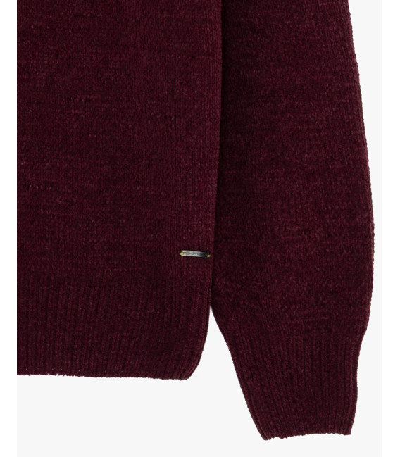 Chenille turtleneck sweater