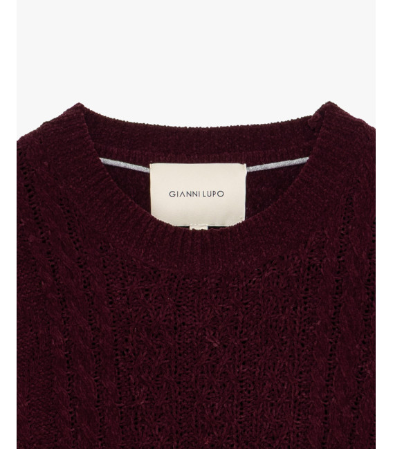 Maglione girocollo in ciniglia