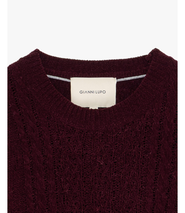 Maglione girocollo in ciniglia
