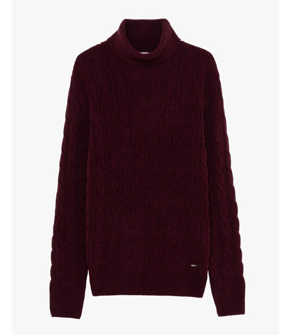 Chenille turtleneck sweater