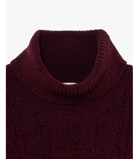 Chenille turtleneck sweater