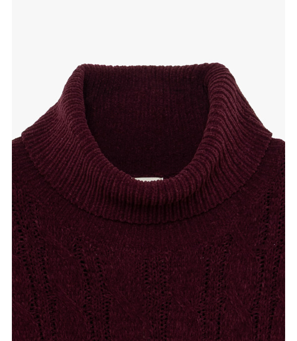 Chenille turtleneck sweater