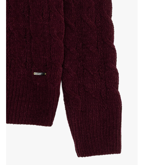 Chenille turtleneck sweater