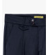 Pleated trousers with turn-up hem