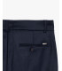 Pleated trousers with turn-up hem